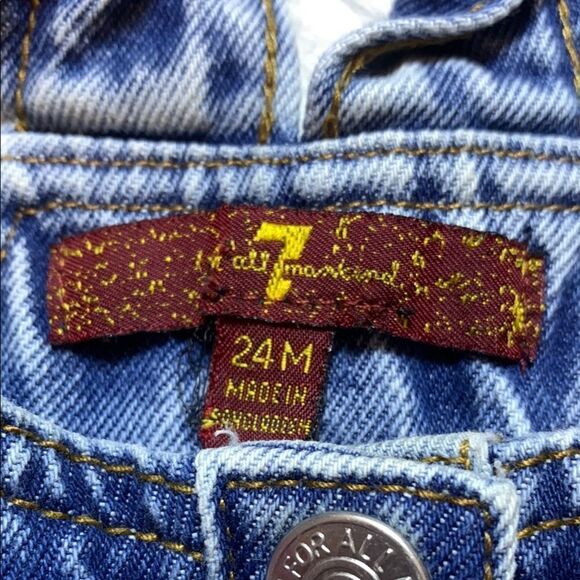 7 For All Mankind Chic Girls Denim Button-Up Dress with Pockets 24 Months - Picture 5 of 7